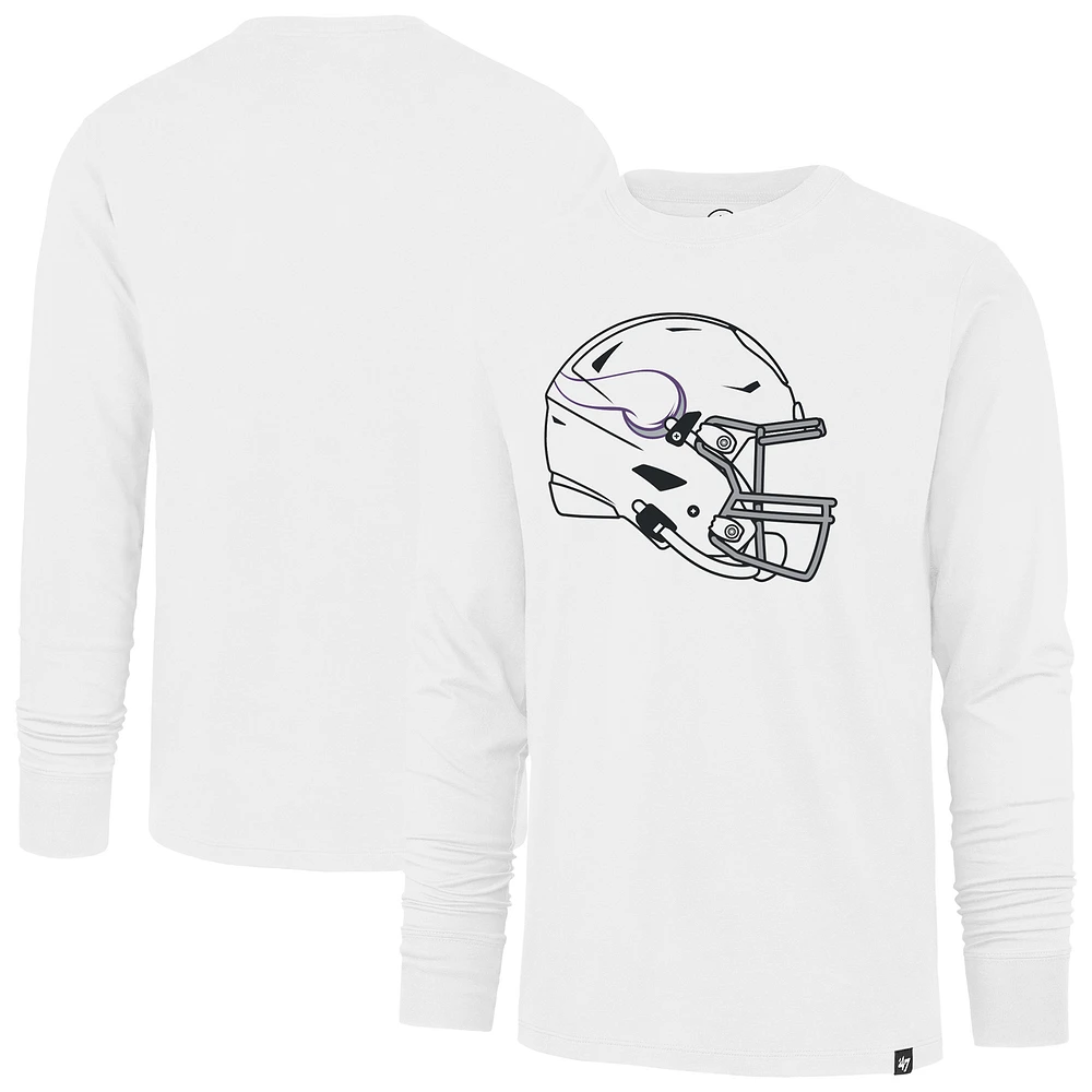 Men's '47  White Minnesota Vikings Imprint Long Sleeve T-Shirt