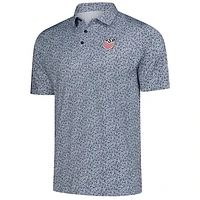 Men's Antigua  Navy USMNT Field Ditsy Polo