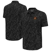 Men's Antigua  Black Atlanta United FC Lush Woven Button-Up Top