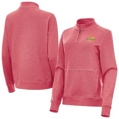 Women's Antigua Heather ARCA Menards Series Crush Quarter-Zip Pullover
