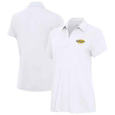 Women's Antigua  White ARCA Menards Series Era V-Neck Polo