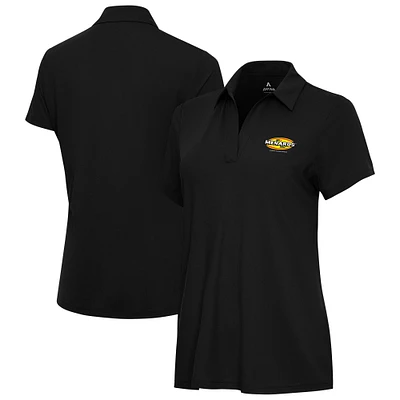 Women's Antigua  Black ARCA Menards Series Era V-Neck Polo