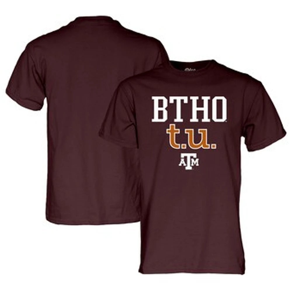 Unisex Blue 84 Maroon Texas A&M Aggies Beat TU Rally Cry T-Shirt