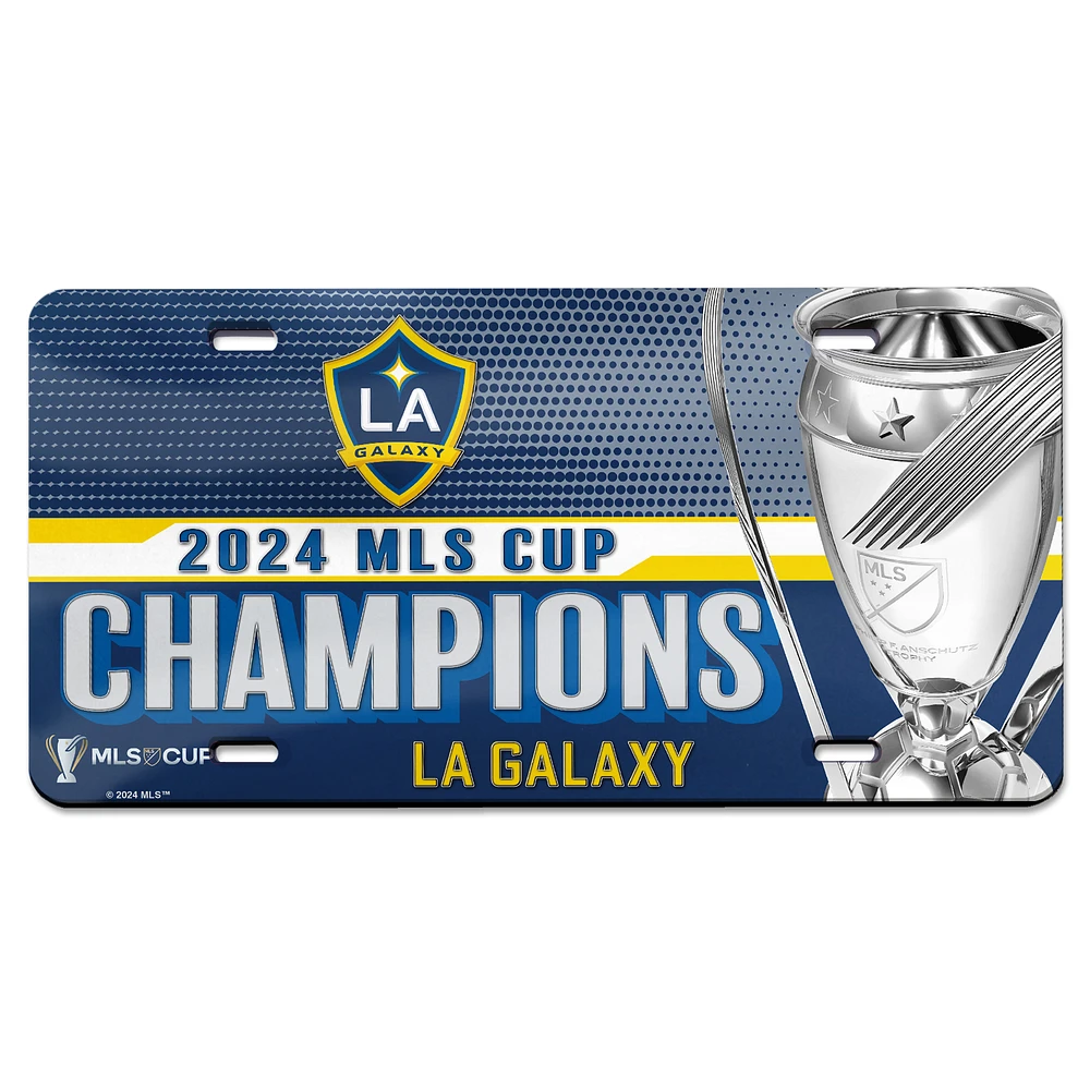 WinCraft LA Galaxy 2024 MLS Cup Champions Laser-Cut Acrylic License Plate