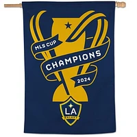 WinCraft LA Galaxy 2024 MLS Cup Champions Locker Room 28" x 40" One-Sided Vertical Banner