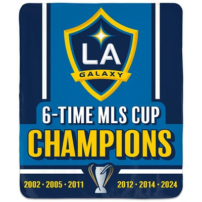 WinCraft LA Galaxy Six-Time MLS Cup Champions 50" x 60" Indoor/Outdoor Sport Utility Blanket