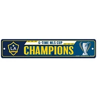 WinCraft LA Galaxy Six-Time MLS Cup Champions 3.75'' x 19'' Street Sign