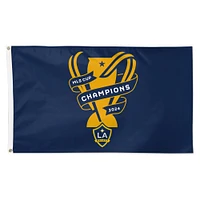 WinCraft LA Galaxy 2024 MLS Cup Champions Locker Room 3' x 5' One-Sided Deluxe Flag