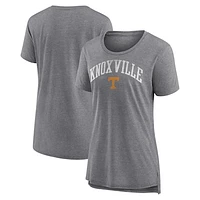 Women's Gray Tennessee Volunteers Arched City Tri-Blend T-Shirt