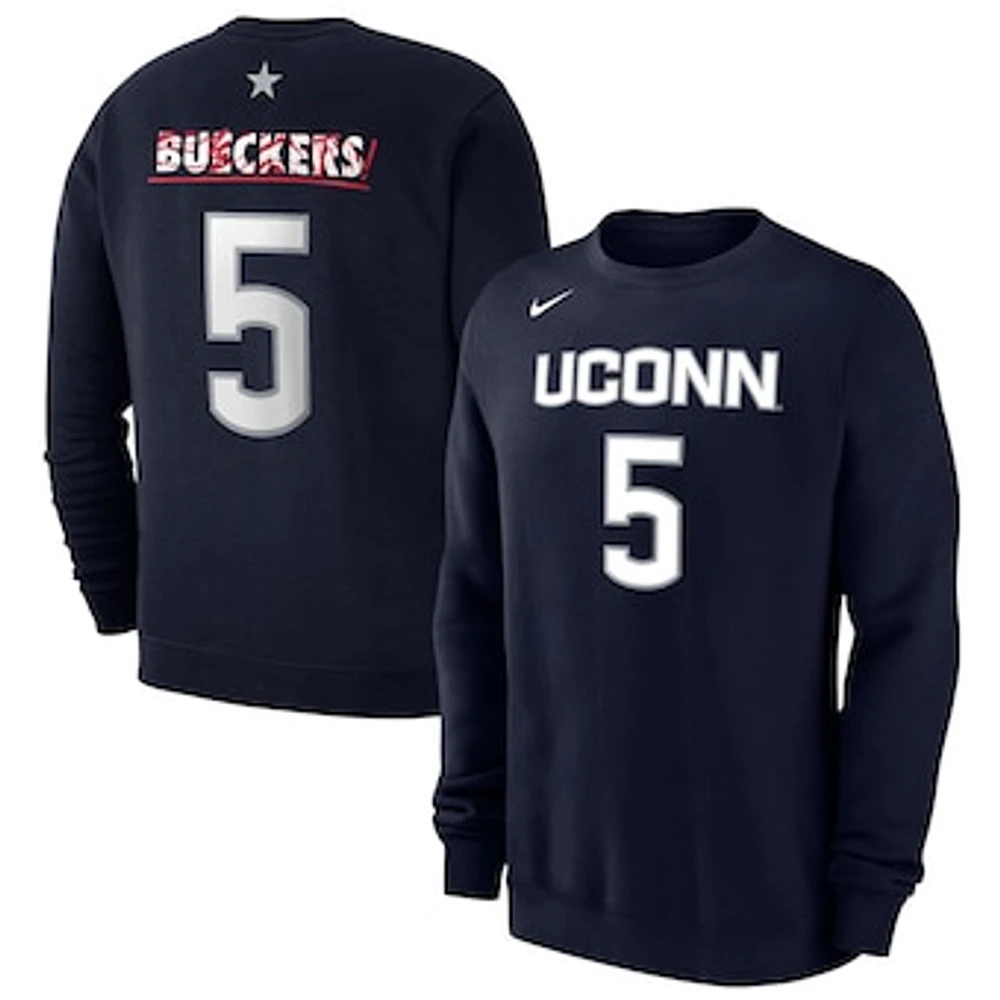 Unisex Nike Paige Bueckers Navy UConn Huskies Player Name & Number Buckets Club Fleece Sweatshirt