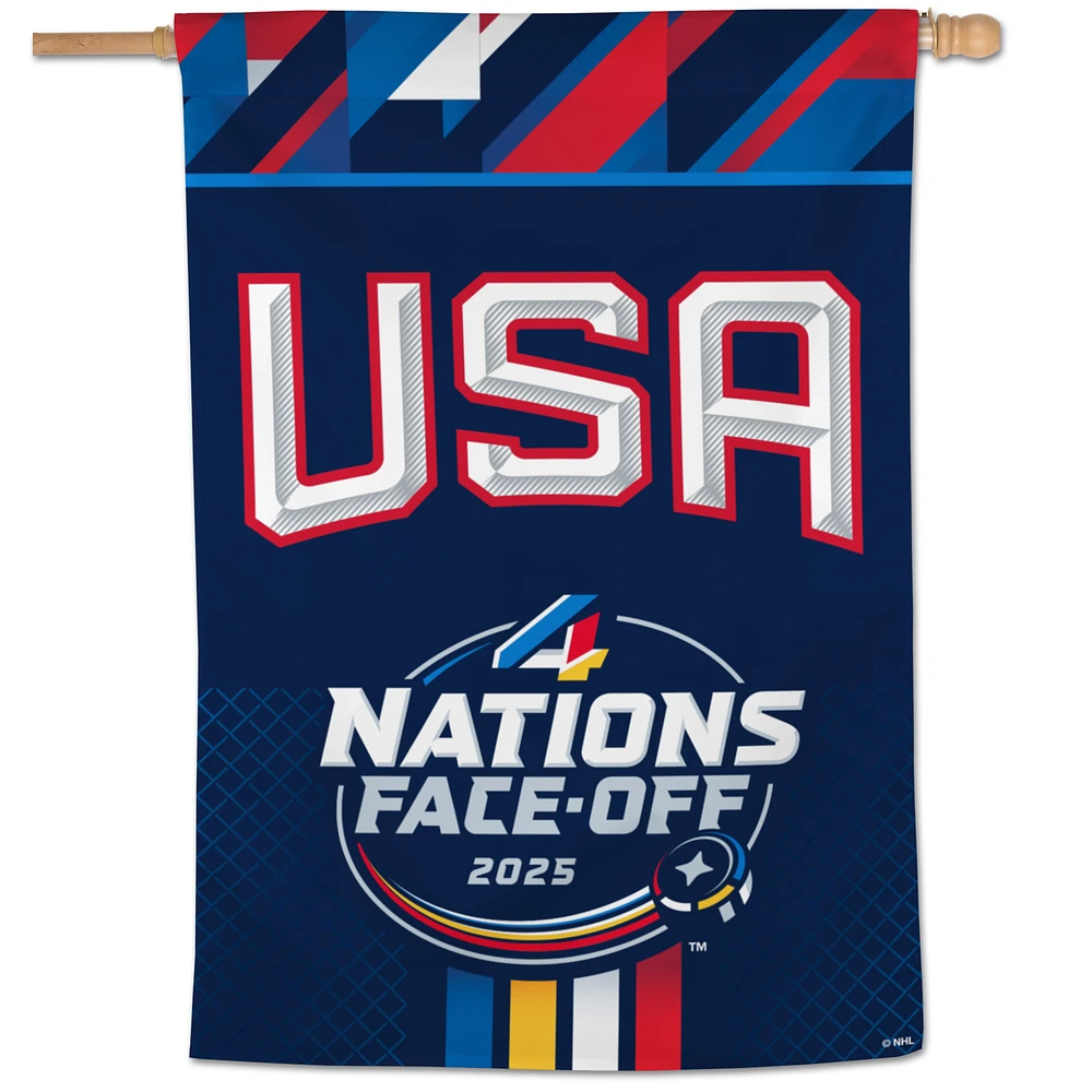 WinCraft USA 2025 4 Nations Face-Off 28" x 40" Single-Sided Vertical Banner