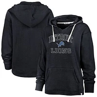 Women's '47  Navy Detroit Lions Plus Clarity Kennedy Pullover Hoodie