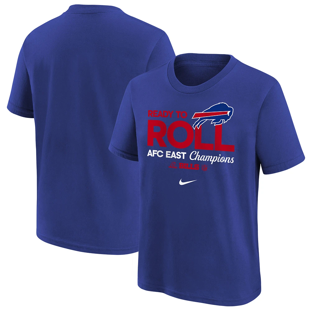 Youth Nike Royal Buffalo Bills 2024 AFC East Division Champions Locker Room Trophy Collection T-Shirt