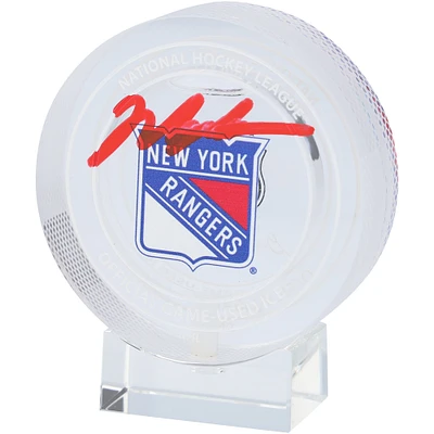 Mark Messier New York Rangers Autographed Crystal Puck - Filled with Ice from the 2023-24 NHL Season