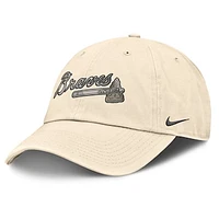 Men's Nike Natural Atlanta Braves Camo Pack Club Adjustable Hat