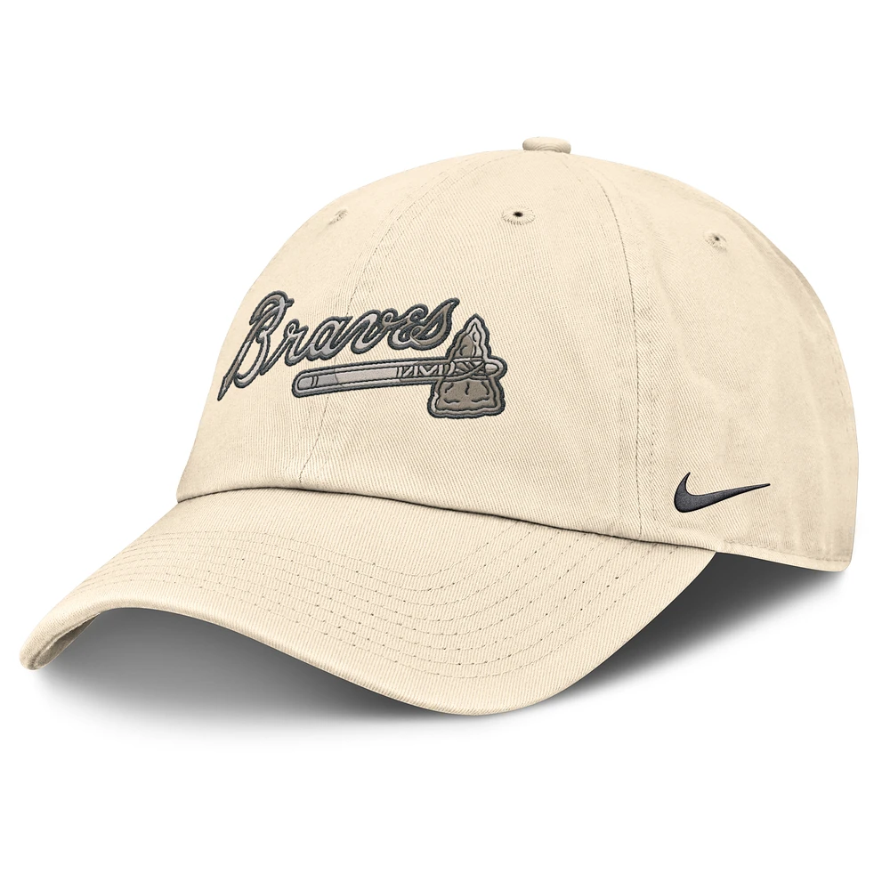 Men's Nike Natural Atlanta Braves Camo Pack Club Adjustable Hat