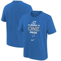 Youth Nike  Blue Detroit Lions 2024 NFL Playoffs T-Shirt