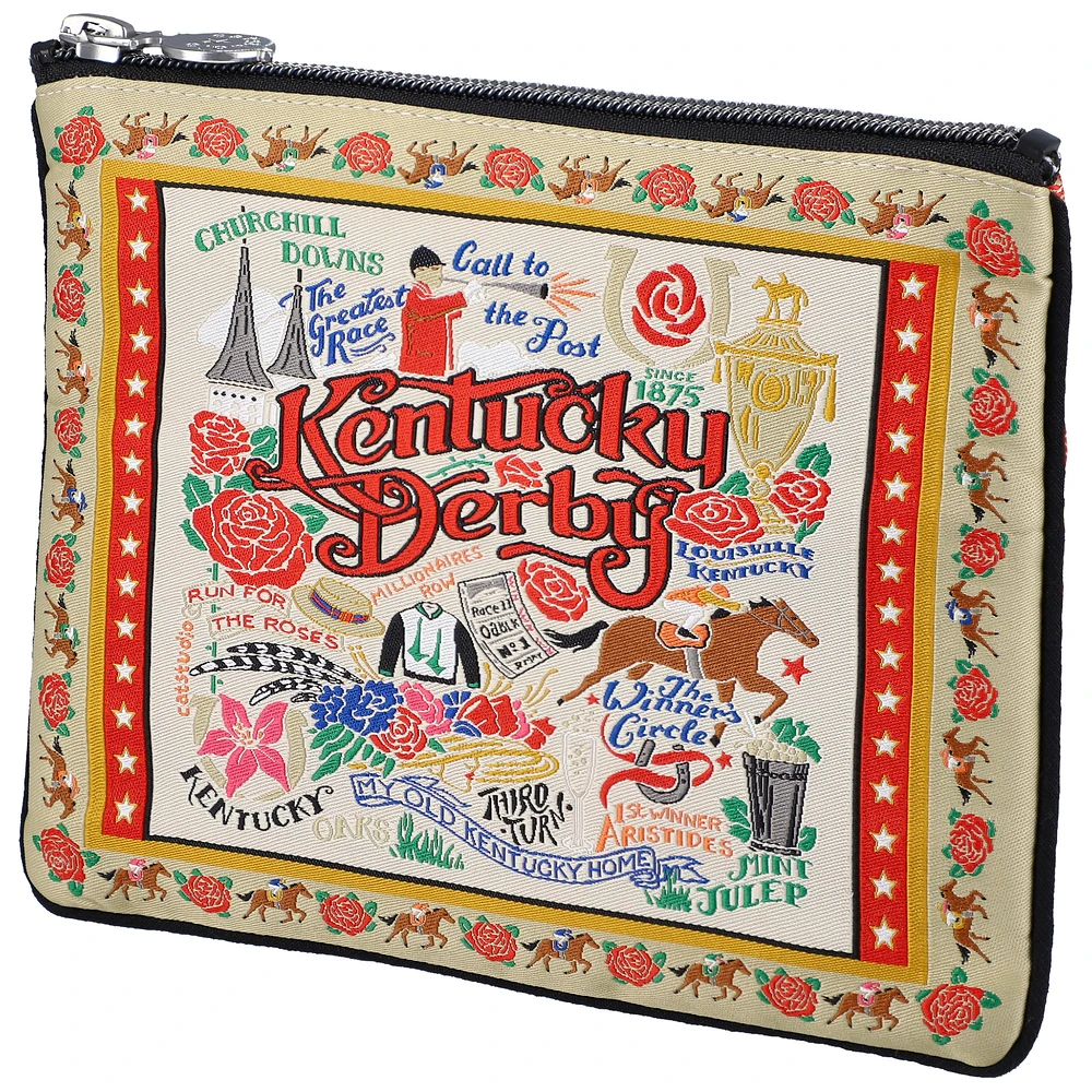 catstudio Kentucky Derby Zippered Pouch