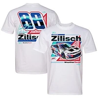 Men's JR Motorsports Official Team Apparel  White Connor Zilisch WeatherTech Car T-Shirt