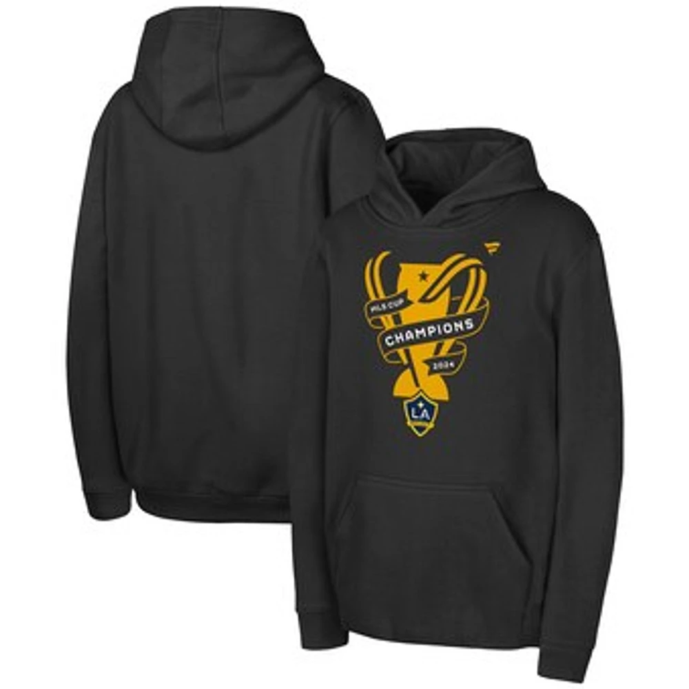 Youth Fanatics Black LA Galaxy 2024 MLS Cup Champions Locker Room Pullover Hoodie