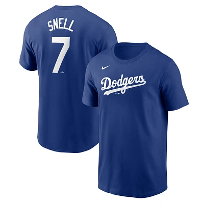 Men's Nike Blake Snell Blue Los Angeles Dodgers Fuse Name & Number T-Shirt