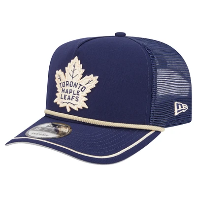 Men's New Era  Blue Toronto Maple Leafs Vintage Team Rope A-Frame 9FIFTY Snapback Hat