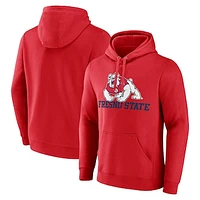 Men's Red Fresno State Bulldogs Campus Pullover Hoodie