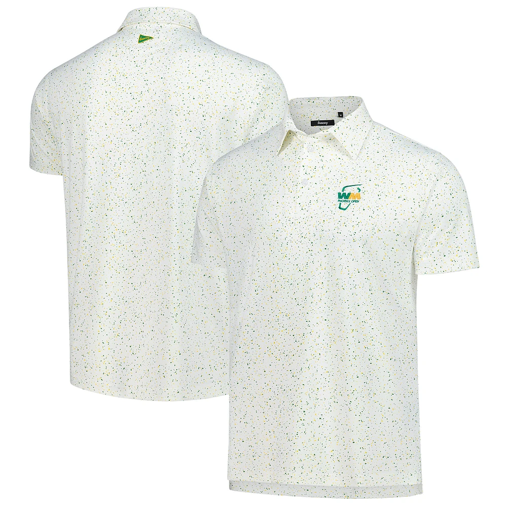 Men's Breezy Golf White WM Phoenix Open Splatter Polo