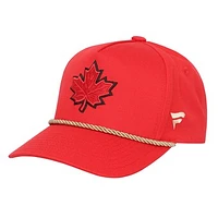 Youth Fanatics Red Canada 2025 4 Nations Face-Off A-Frame Rope Snapback Hat