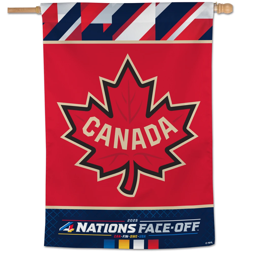 WinCraft Canada 2025 4 Nations Face-Off 28" x 40" Single-Sided Vertical Banner