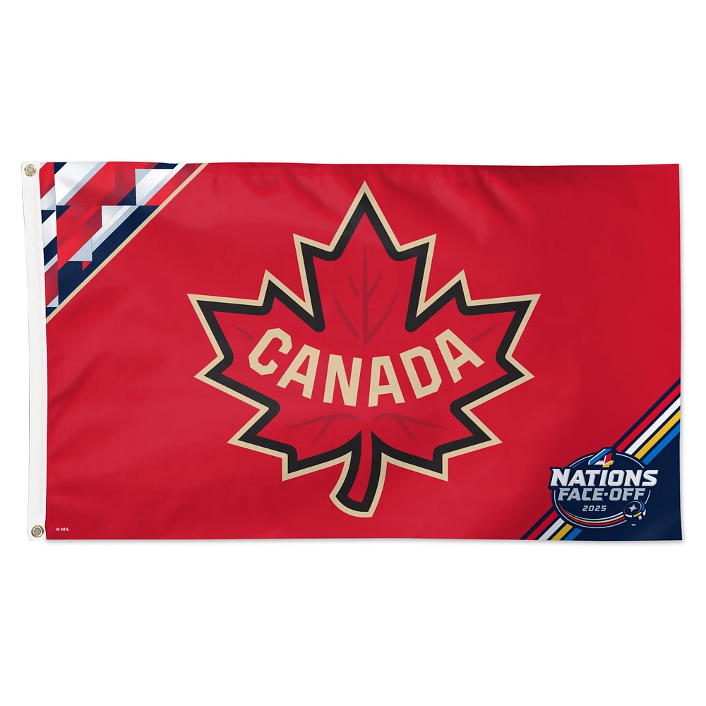 WinCraft Canada 2025 4 Nations Face-Off 3' x 5' Single-Sided Deluxe Flag