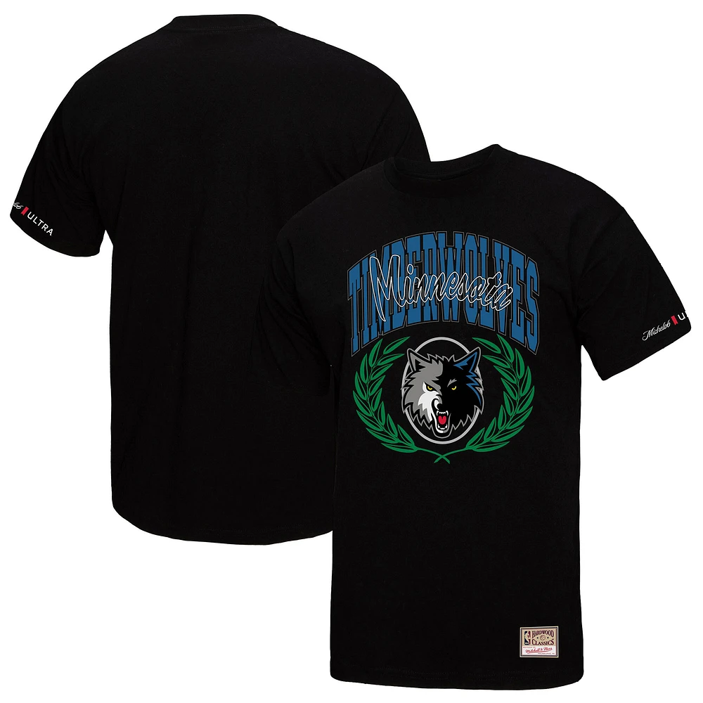 Men's Mitchell & Ness Black Minnesota Timberwolves NBA x Michelob Ultra Rewind II T-Shirt