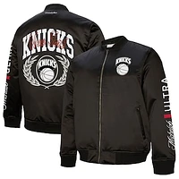 Men's Mitchell & Ness Black New York Knicks NBA x Michelob Ultra Hoops Hops Full-Zip Jacket