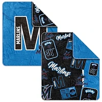 Miami Marlins 50" x 60" Dream Weave Throw Blanket