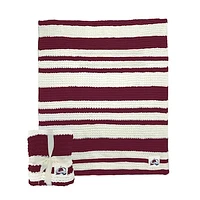 Colorado Avalanche 50" x 60" Cable-Knit Throw Blanket