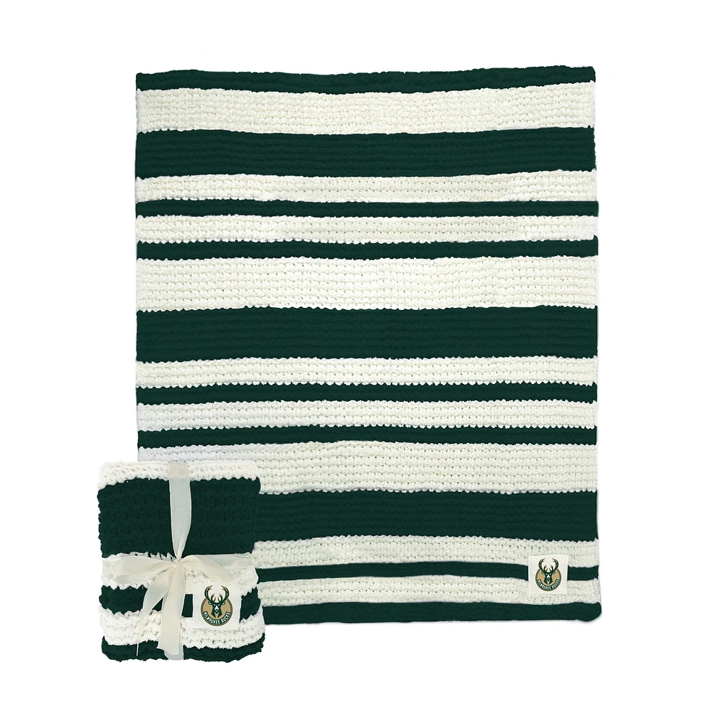 Milwaukee Bucks 50" x 60" Cable-Knit Throw Blanket