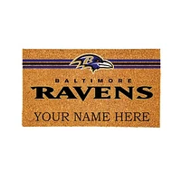 Baltimore Ravens 28" x 16" Personalized Team Logo Outdoor Coir Mat