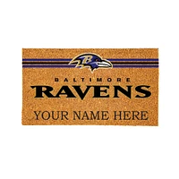 Baltimore Ravens 28" x 16" Personalized Team Logo Outdoor Coir Mat