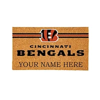 Cincinnati Bengals 28" x 16" Personalized Team Logo Outdoor Coir Mat