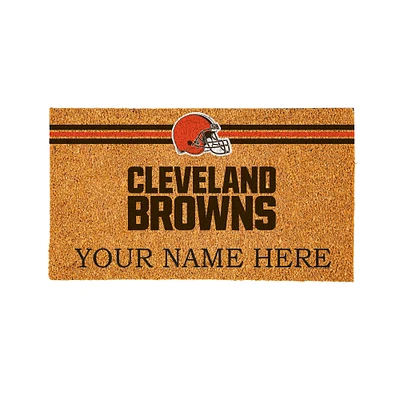 Cleveland Browns 28" x 16" Personalized Team Logo Outdoor Coir Mat
