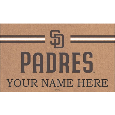San Diego Padres 28" x 16" Personalized Team Logo Outdoor Coir Mat