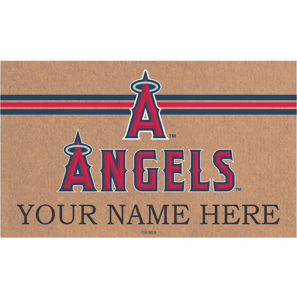Los Angeles Angels 28" x 16" Personalized Team Logo Outdoor Coir Mat