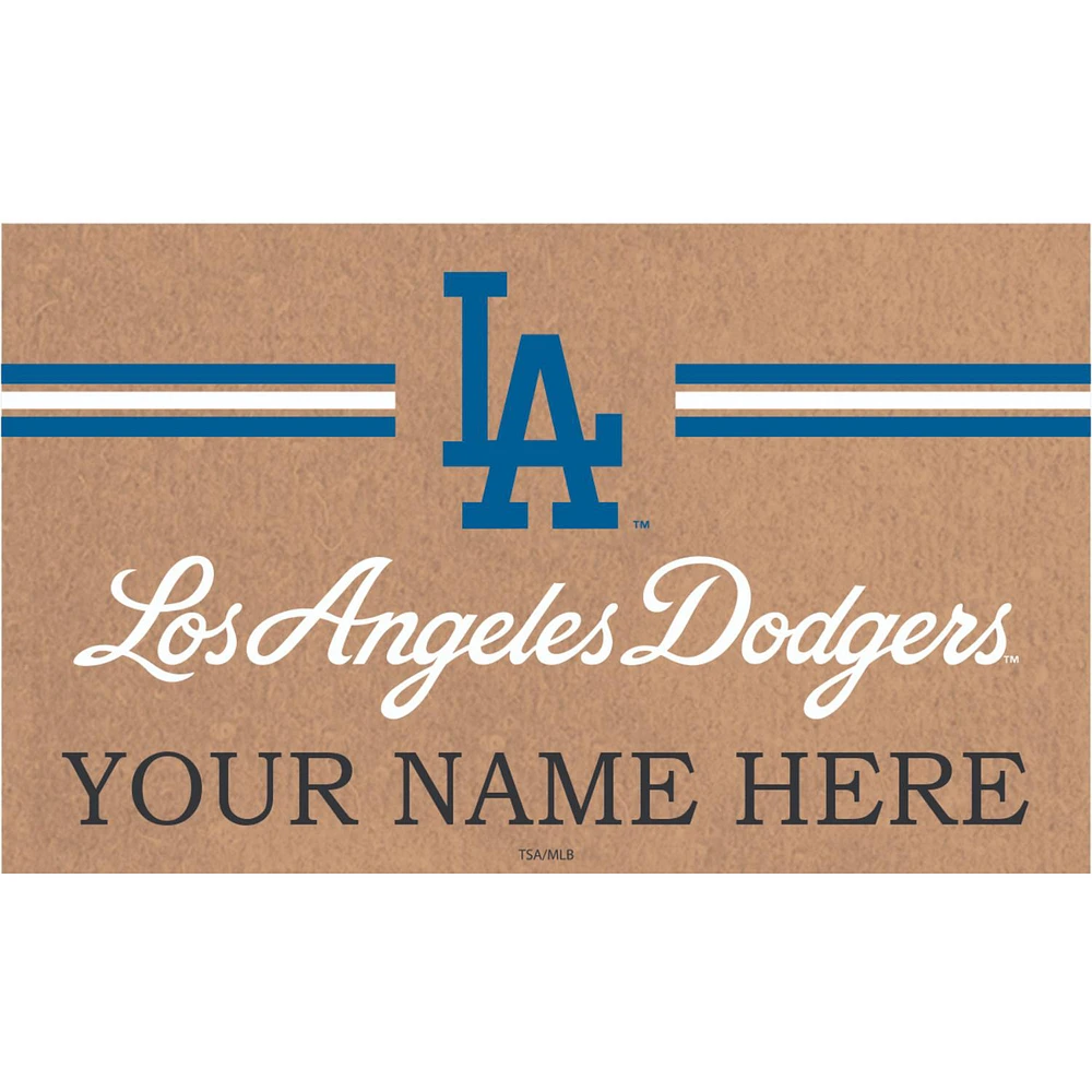 Los Angeles Dodgers 28" x 16" Personalized Team Logo Outdoor Coir Mat