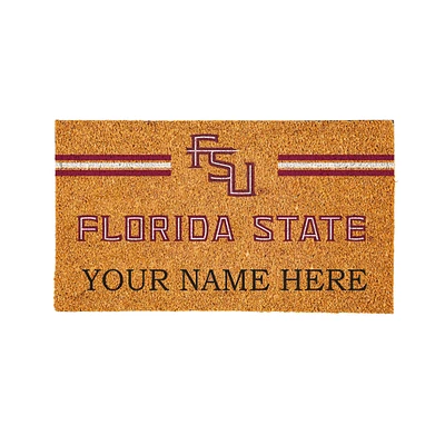 Florida State Seminoles 28" x 16" Personalized Team Logo Outdoor Coir Mat