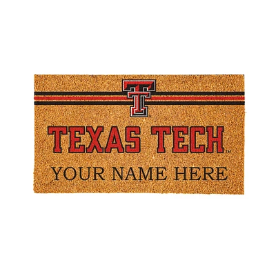 Texas Tech Red Raiders 28" x 16" Personalized Team Logo Outdoor Coir Mat