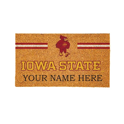 Iowa State Cyclones 28" x 16" Personalized Team Logo Outdoor Coir Mat