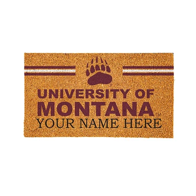 Montana Grizzlies 28" x 16" Personalized Team Logo Outdoor Coir Mat