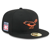 Men's New Era Black Baltimore Orioles Baseball Hall of Fame 59FIFTY Fitted Hat