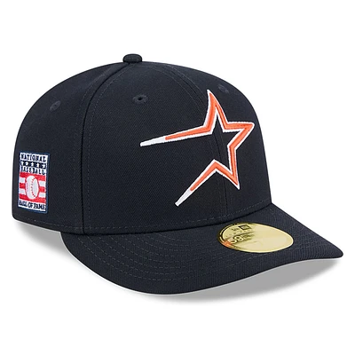 Men's New Era Navy Houston Astros Baseball Hall of Fame 59FIFTY Low Profile Fitted Hat