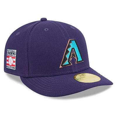 Men's New Era Purple Arizona Diamondbacks Baseball Hall of Fame 59FIFTY Low Profile Fitted Hat